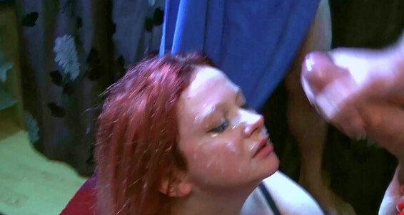 Redhead A Angel Summer Cum Faceful Round Faced Welovebukkake Gets Of