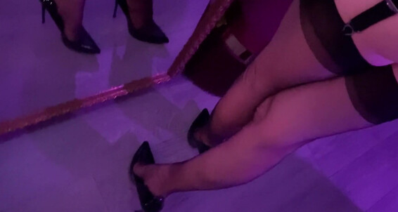 Poster for Blowjob Juicy Nylon And Fucked After Body Black A Slowlytease Corset Stockings In Her Standing Garters With