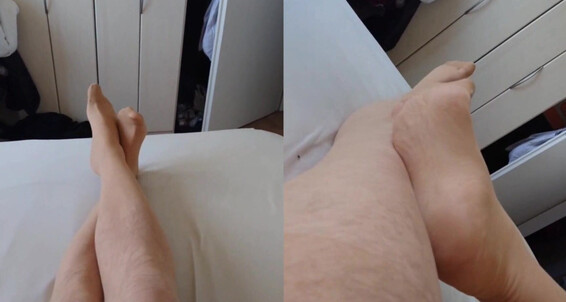 Cover "Nylonjunge" Kink, Point Of View, Nylon Feet, Foot Fetish, Feet Soles, Nylon Soles, Sohlen, Pantyhose, Pantyhose Feet, Nylon Footplay, Solo Footplay, German Strumpfhose, Feinstrumpfhose, Fußfetisch, Suggest Nylonjunge Langeweile in Rewe FSH auf dem Bett P