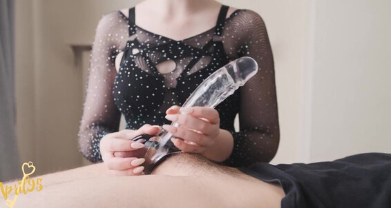 Chastity April - Chastity Sleeve Handjobp Cock Manyvids April
