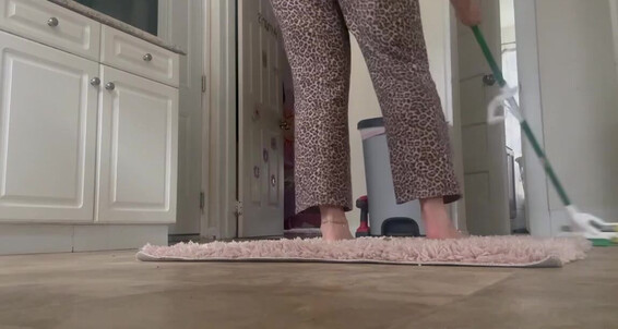 Goddess Monica - Mopping Onlyfans With Feetp Bare Goddessmonica00W