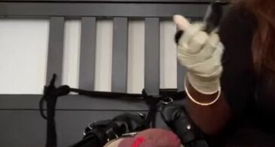 Cover Madam Caramel Onlyfans Toying With My New Pet Fully In Bondage Until He Feels My Touch Jerking That Big Cock He Is