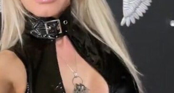 Cover Ladydarkangeluk Onlyfans Black Pvc Dress Who Loves
