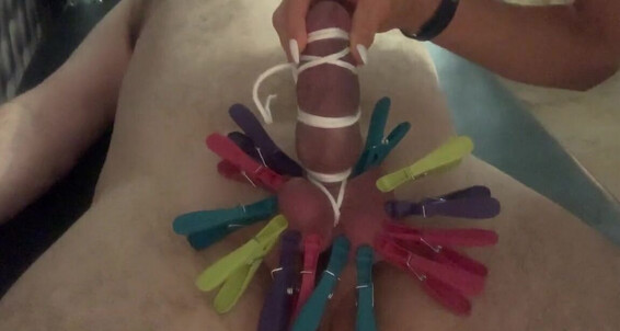 Lady Dark Angel - Ladydarkangeluk String It Lol And I Pegs What With Cock Balls Onlyfans Then Tied Do