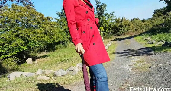 Fetishliza - Onlyfans Burberry Clip Rubberboots In Walk Rainboots A