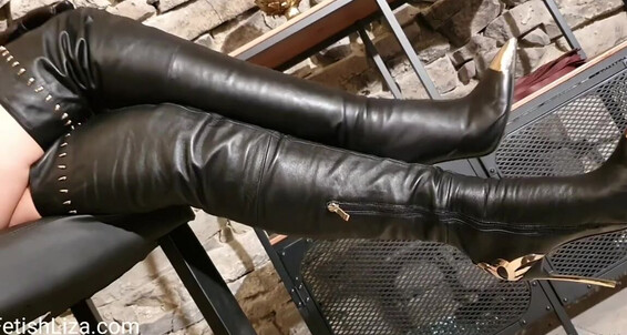 Fetishliza - Leather You Do Get Boots Then Onlyfans Thigh Tongue Out Your Excite For