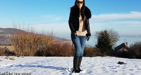 Fetishliza - Snowy Boots Onlyfans Bootdomination Ridingboots Clip Rubberboots Muddy