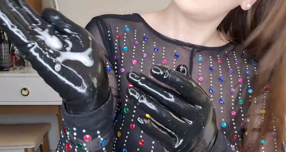 Cover Lady Annabelle Onlyfans Breakfast Time From Latex Gloves 1