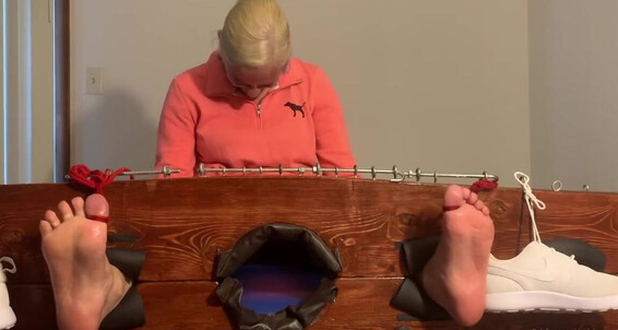 Devilsfootstool, Video: Onlyfans The Stocks In Tickled Angelica