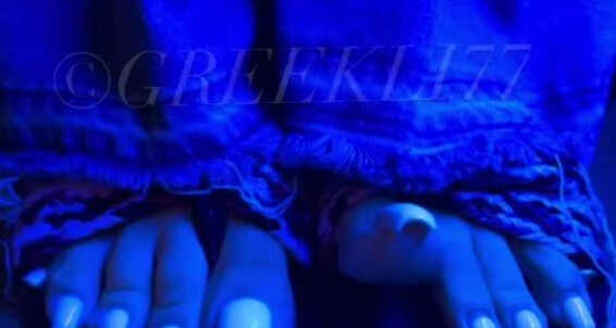 Greek Goddess Li - Personal Close 2 My Aka Onlyfans And Yxs White Blue With Greekli77 Lights Toes On Goddess Neon Li Up Greek