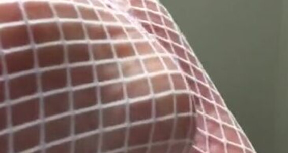 Footsiegalore - Throwback Only And Fishnet White To Pink Fans Soles Exclusive Onlyfans Video Toes
