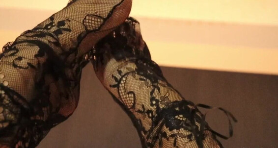 Footsiegalore Sexy Black Sock Tease Onlyfans Lace