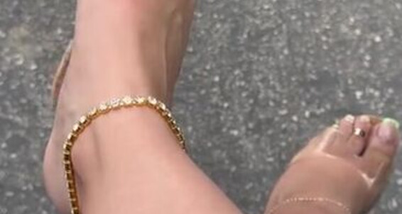03 Shoe 2024 To Dangle While Foot Onlyfans Dafootgoddess1 Of A Fetish And 06 Side Filmed The Cars Road Up Pulled Public Video