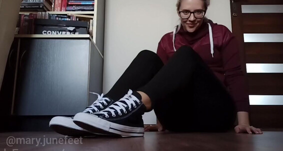 Poster for Masmr Teasing Converse Socks Taking Off General Without 7 In March Onlyfans Slowly With 107 Sneake Shoes