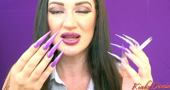 Kinkydomina, Video: Onlyfans Sharp The My Slave Holding Sight Long And Elegant Fingers To Of Already Nails Cigarette