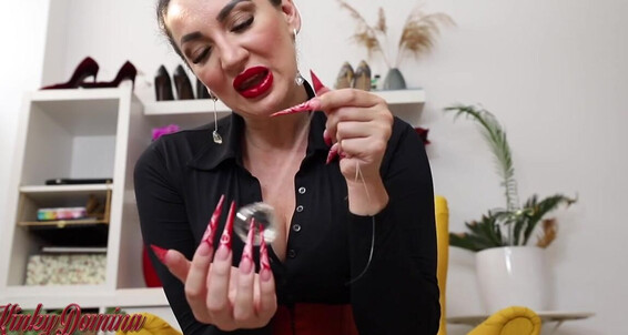 Kinkydomina This Vip Clip Long Now Crystal Right My Onlyfans Joi Pendant Is White Goddess Available Nails Fans All For