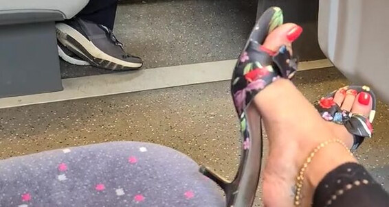 On Train Again Dangling Feetbysherri Onlyfans The
