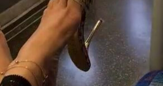 On Guess Gold And Line Silver Feetbysherri Onlyfans The Jubilee Mules