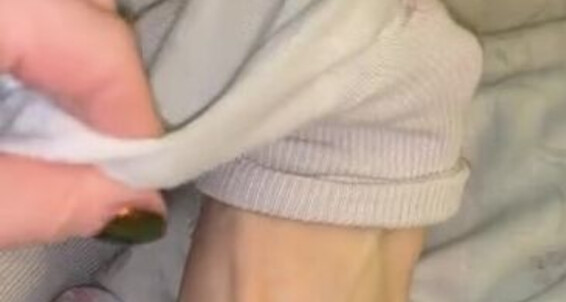 Vixen Arches - Little A Removal And Sock Before Onlyfans Toe Vixenarches Bed Closeups