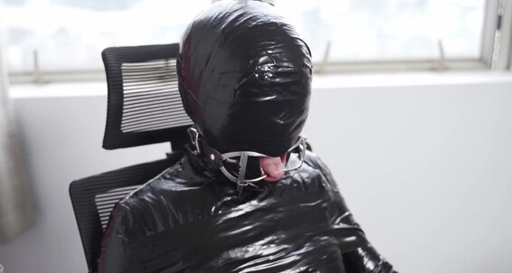Studio Bling, Video: Mummification Bondage Hour Three Bling Rubber Chair 1 Studio Belt