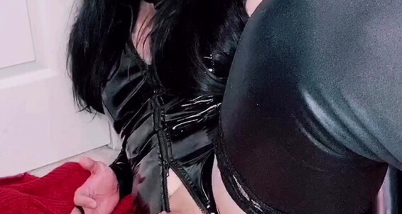 Drunkencolumbus - Shiny Lingerie Dildo And My Out I Cum Over Black Whip All