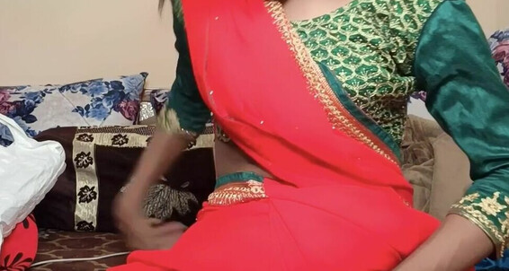 Tanushemale21 - Saree Red Cumshoot Tanushemale