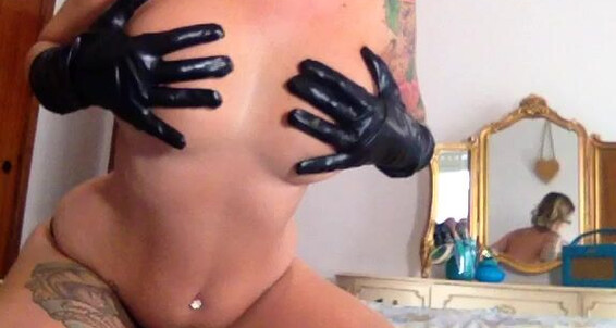 Gloves Play Boob Black Z Charlie The Latex