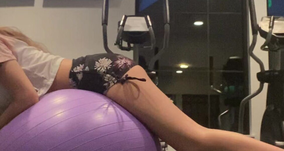 Gym Pov Yoga Stretching Meganholly Public Ball