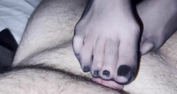 Tw It Got Nylons Sheer Part Perfect In A Toohotfeetforyou I But Black One Pedi Sexy You S Footjob For