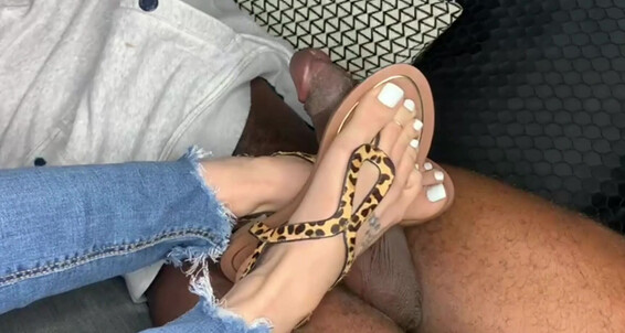 Mrandmrs_W - W Cumshot Print Leopard Full Clip Sandals Footjob Mrandmrs Min