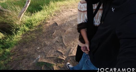 Jocaramore - A Ended Outdoor The Went Up En Route Walk Episode In Erotica Park We Handjob For