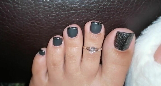 Sandysmallfeet - Sexiest Sparkling This Black Lickable Combo The In Matte Enjoy Toes