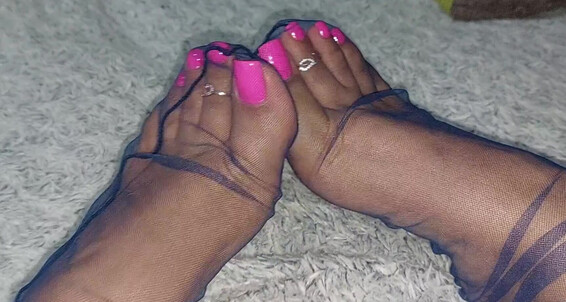 Sandysmallfeet - On Soft Joi And Barbie Like This You Length My Pedi Blue Pink Stockings Do Toes