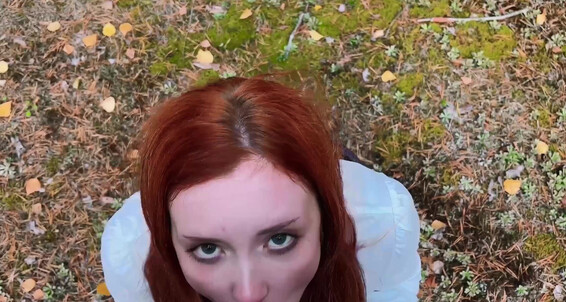 Sweetie Fox - Redhead Student Fucks Outdoor Sucks