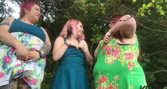 Kezia Ass Worship Sluts Three In Park Public