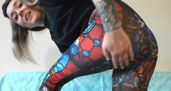 On Silky Thick Leggings Ass Worship Feliciafisher