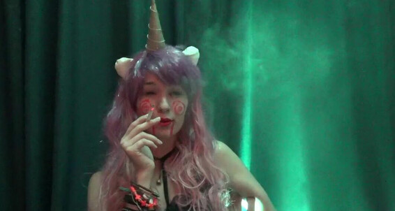 Vanessa Goddess Halloween Smoking