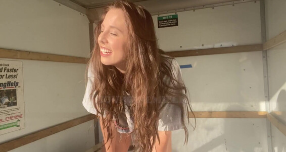 Yourgirlmillie - A After Your Box Me You See Next Door Loading Into Truck Notice Moving Neighbor