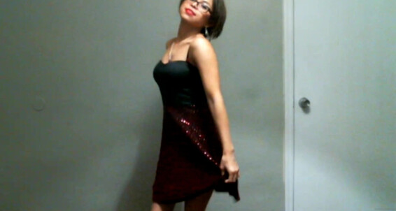 Latinaqueen - Preview From A Wearing Lingerie Dancing Dress Underneath T Striping Cute Vid