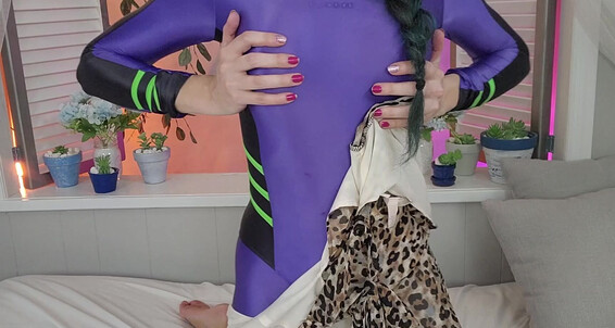 Spandex Fetish Purple Vieramayxxx Suit