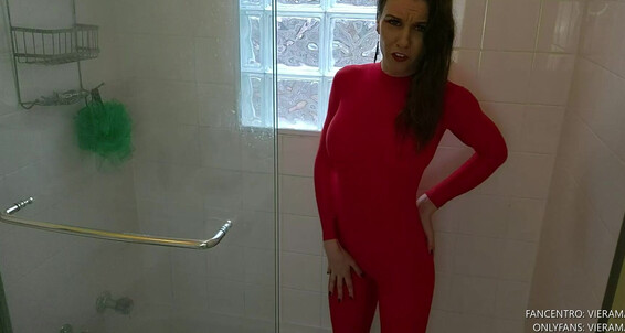 Catsuit And My Vieramayxxx Shower Workout In Latex