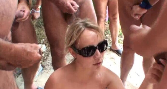  A At Beach Bukkake German Siterip Amateur Public