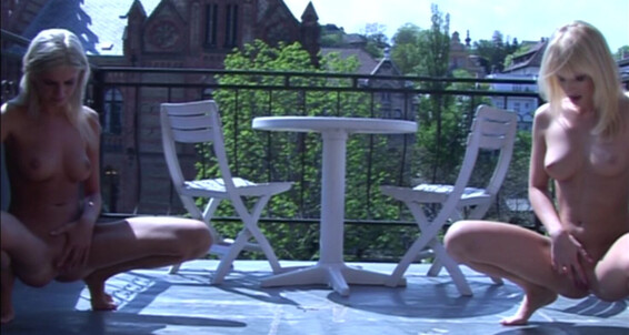 On Balcony Bonieboy Girls Pissing The