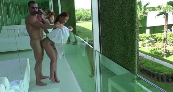 On Balcony A Hotel Sex Sting2014 Pornhub With Beautiful The Girl Public 1080P Transparent Of