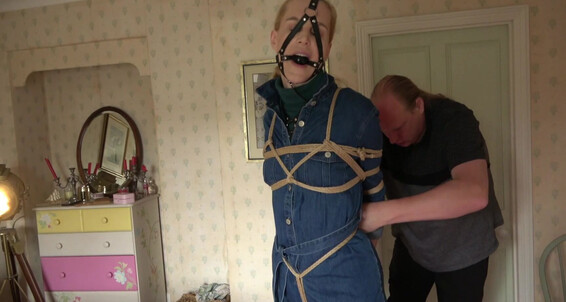 W Rope A Tie Cheery Harness Gag Denim Arielerssen