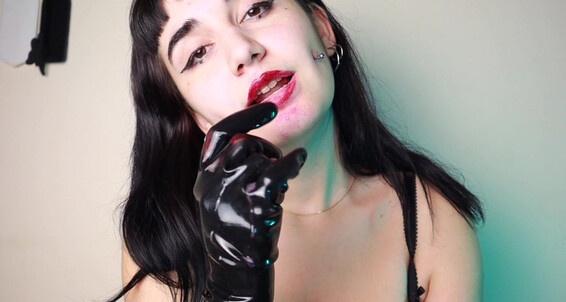 Gloves Joi Domination Dominatrixvera Spit Cei Latex