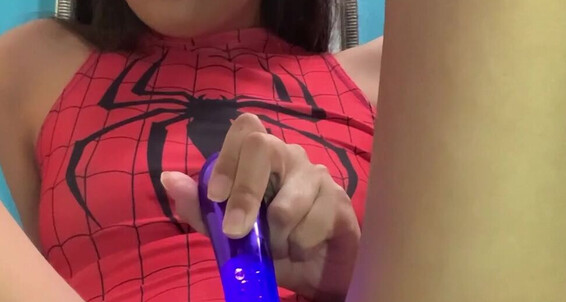 Brownandsweet Gre Masturbating My Long Minute Spidergirl Face Showing Video