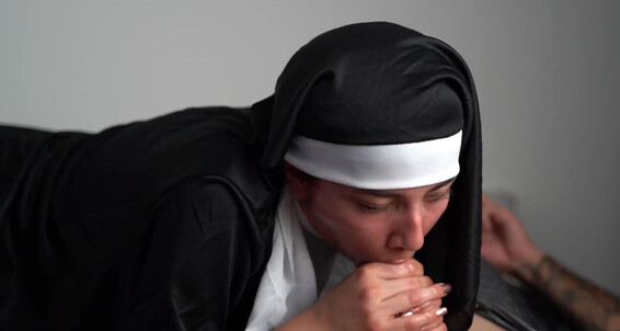 Naive A And Tricked Nun Whatsapp Is Exorcises Cock By